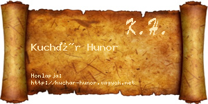 Kuchár Hunor névjegykártya